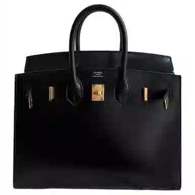 HERMES Birkin 25 Box Noir