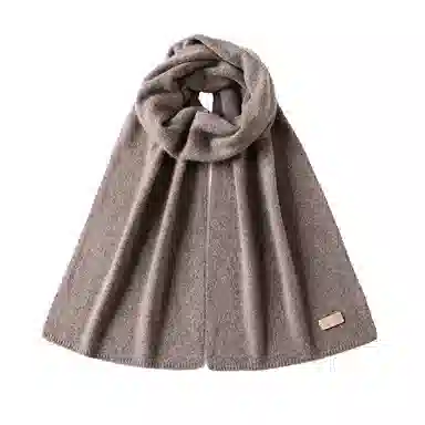 玖慕 小针织女秋冬百搭加厚保暖长辈轻奢红色 山羊绒 绒线围巾 女款