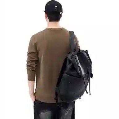 【dme】 圆领套头基础款宽松百搭纯色毛衣 男女同款