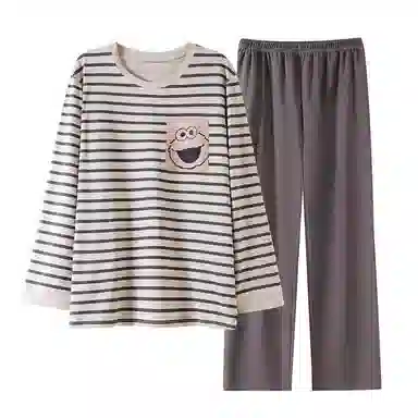 帕兰朵 休闲长袖长裤加大码睡衣套装 男款