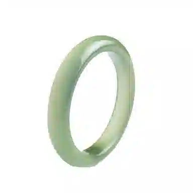 梨云暮雪 贵妃镯   新中式 国风国潮   四大名玉 岫玉（蛇纹石玉） 手镯 女款