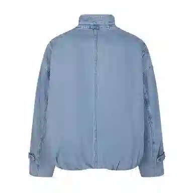 速写 复古立领宽松短款拉链工装保暖牛仔棉服 男款