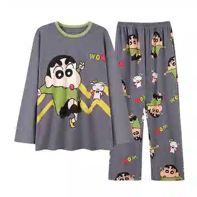 帕兰朵 休闲长袖长裤加大码睡衣套装 男款