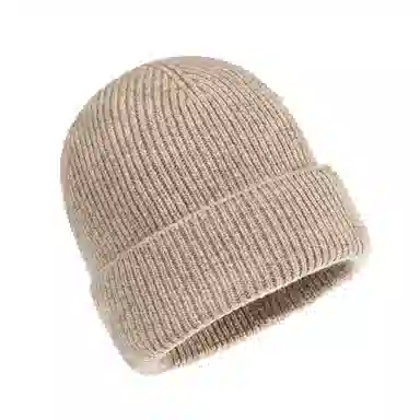 上海故事 纯色暖暖防风护头弹力针织帽 绵羊毛 绒线帽 男女同款情侣款