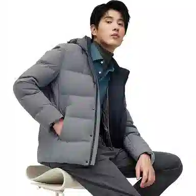 红豆 时尚舒暖鹅绒羽绒服 男款