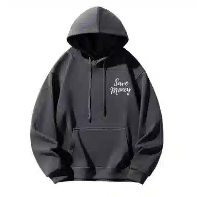 莫代尔 休闲时尚潮流舒适亲肤素色连帽长袖打底衣 男女同款