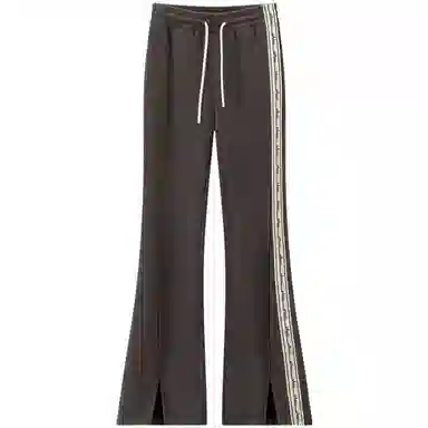 CHUU Split Hem Flared Pants Black