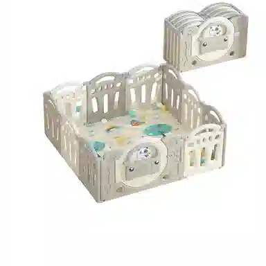 乖乖熊 游戏围栏防护栏地上室内家用 可折叠宝宝学步爬行垫安全栅栏 早教益智玩具