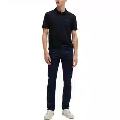 HUGO BOSS Stretch-Cotton Slim-Fit Polo Shirt With Logo Patch Polo
