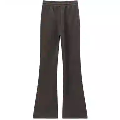 CHUU Split Hem Flared Pants Black