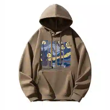 莫代尔 休闲时尚卡通潮流印花舒适亲肤连帽长袖打底衣 男女同款