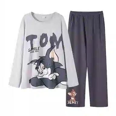 帕兰朵 休闲长袖长裤加大码睡衣套装 男款