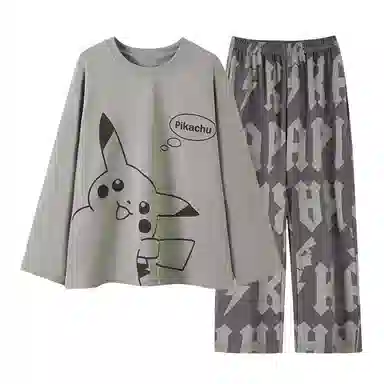 帕兰朵 休闲长袖长裤加大码睡衣套装 男款