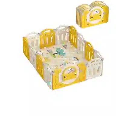 乖乖熊 游戏围栏防护栏地上室内家用 可折叠宝宝学步爬行垫安全栅栏 早教益智玩具