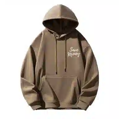 莫代尔 休闲时尚潮流舒适亲肤素色连帽长袖打底衣 男女同款