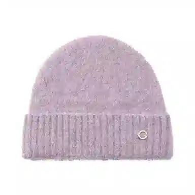 玖慕 针织帽子女秋冬百搭加厚保暖护耳骑车妈妈老人毛线冷帽 羊驼毛 绒线帽 女款