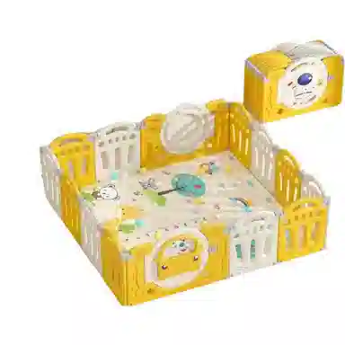 乖乖熊 游戏围栏防护栏地上室内家用 可折叠宝宝学步爬行垫安全栅栏 早教益智玩具