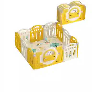 乖乖熊 游戏围栏防护栏地上室内家用 可折叠宝宝学步爬行垫安全栅栏 早教益智玩具