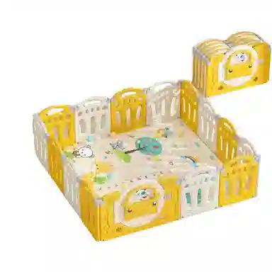 乖乖熊 游戏围栏防护栏地上室内家用 可折叠宝宝学步爬行垫安全栅栏 早教益智玩具