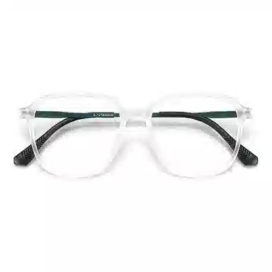 苍木优品 近视眼镜框  透明渐变防蓝光可配度数大框超轻 β钛 方形 光学镜架 男女同款情侣款