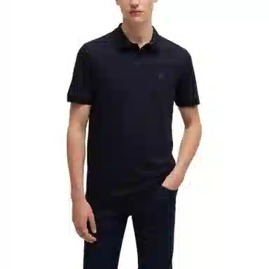 HUGO BOSS Stretch-Cotton Slim-Fit Polo Shirt With Logo Patch Polo