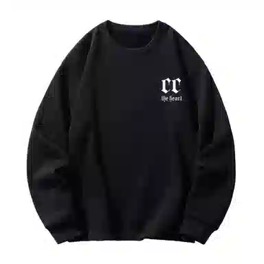 莫代尔 休闲时尚潮流印花舒适亲肤素色长袖打底衣 男女同款