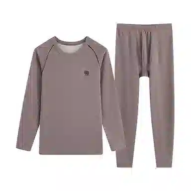 贴身领域 羊绒蚕丝青少年德绒男士秋衣秋裤打底线衣线裤内衣保暖套装 男款