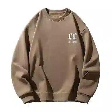 莫代尔 休闲时尚潮流印花舒适亲肤素色长袖打底衣 男女同款