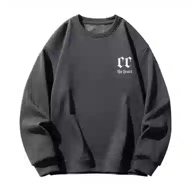 莫代尔 休闲时尚潮流印花舒适亲肤素色长袖打底衣 男女同款