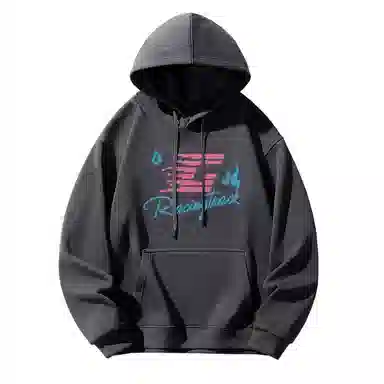 莫代尔 潮流时尚简约印花休闲亲肤舒适连帽长袖打底衣 男女同款