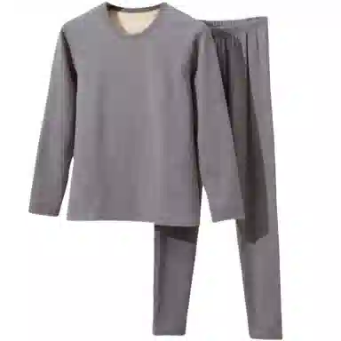 雅鹿 防寒时尚隐形纯色保暖套装 男款