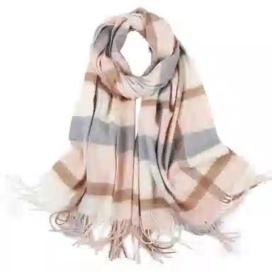 上海故事 送礼  百搭格子大披肩 绒线围巾  女款 礼盒装