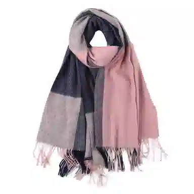 上海故事 送礼  百搭格子大披肩 绒线围巾  女款 礼盒装