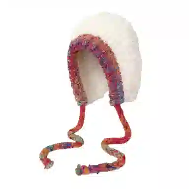 北极绒 手工大头围毛绒针织秋冬加厚保暖显脸小 聚酯纤维 绒线帽 女款