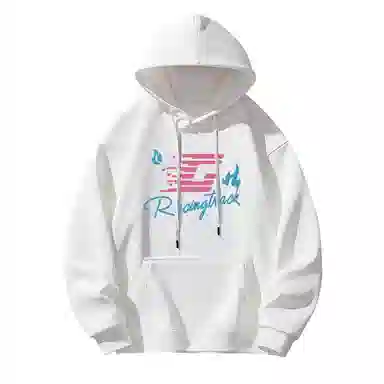 莫代尔 潮流时尚简约印花休闲亲肤舒适连帽长袖打底衣 男女同款