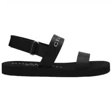 Giuseppe Zanotti GZ Leather Slides Black