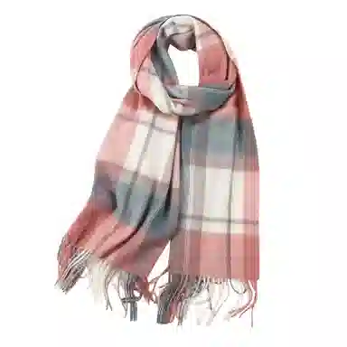 上海故事 送礼  百搭格子大披肩 绒线围巾  女款 礼盒装