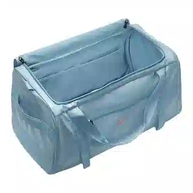 Nike Logo Zipper Travel Bag Denim Coral