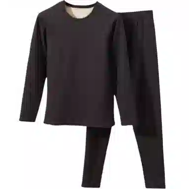 雅鹿 防寒时尚隐形纯色保暖套装 男款