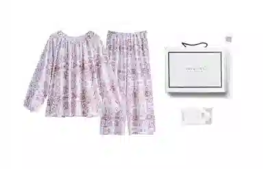 歌倩雅 时尚休闲简约家居服睡衣礼盒 女款 紫色