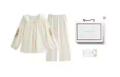 歌倩雅 纯棉长袖时尚高级感休闲家居服春秋款睡衣礼盒 女款 图色