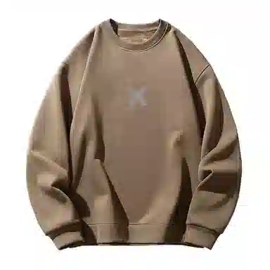 莫代尔 休闲时尚潮流简约印花舒适亲肤素色长袖打底衣 男女同款