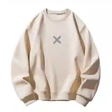 莫代尔 休闲时尚潮流简约印花舒适亲肤素色长袖打底衣 男女同款