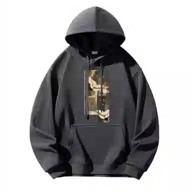 莫代尔 简约潮流舒适亲肤连帽长袖打底衣 男女同款