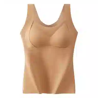 草本初色 德绒上衣带胸垫无痕发热打底内搭可外穿秋冬保暖上装 女款