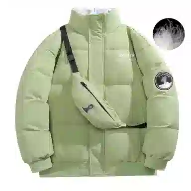 三体 红岸基地系列 含挎包字母徽章印花基础款宽松户外防水防风休闲保暖加厚立领羽绒服 男女同款