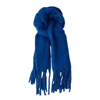 北极绒 秋冬季高级感款纯色超大加厚保暖 绒线围巾 男女同款情侣款