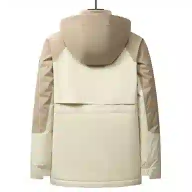 雅鹿 连帽短款宽松长袖纯色羽绒服 女款