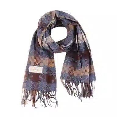 北极绒 秋冬季格子高级氛感流苏百搭保暖加厚学生 绒线围巾 男女同款情侣款