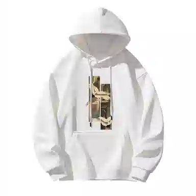 莫代尔 简约潮流舒适亲肤连帽长袖打底衣 男女同款